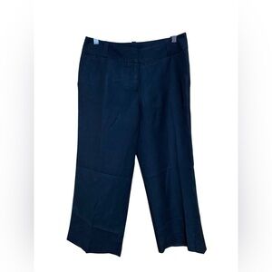 David N Black Linen Blend Fully Lined Cropped Pants in Size 6.